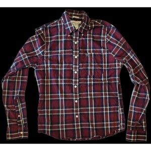 Abercrombie & Fitch Men's XL Muscle Fit Plaid Button-Down Shirt Pockets